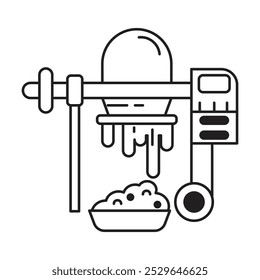 Cement mixer icon vector on white background