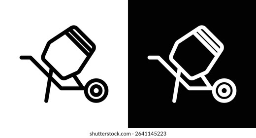 Cement mixer icon vector simple element illustration editable