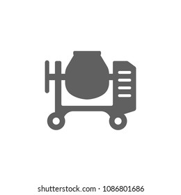 Cement Mixer Icon Vector. Symbol For Your Web Site Design, Logo, App, UI. Vector Illustration, EPS