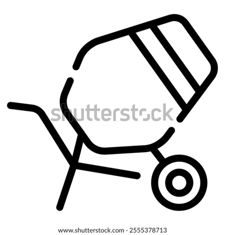 Cement mixer icon for web, app, infographic, etc