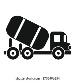 Cement mixer machine icon. Simple illustration of cement mixer machine vector icon for web design isolated on white background