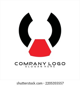 Cement Mixer Machine Vector Logo Design With Letter U Concept. Construction Equipment Logo Type.