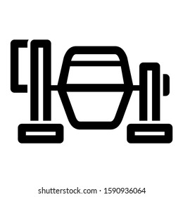 cement mixer truck icon isolated sign symbol vector illustration - high quality black style vector icons
