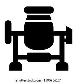 cement mixer truck icon isolated sign symbol vector illustration - high quality black style vector icons
