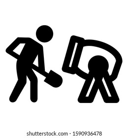 cement mixer truck icon isolated sign symbol vector illustration - high quality black style vector icons
