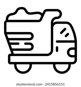 Cement mixer truck icon outline vector. Workplace mobile. Worker mix