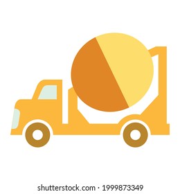 Cement mixer truck icon vector sign and symbols.