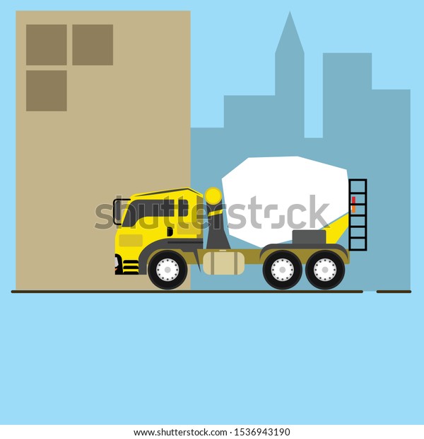 Cement Mixer Truck
Illustration Build A
City