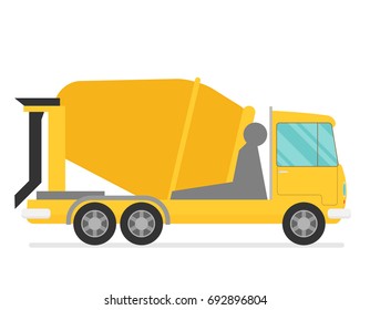 Cement mixer truck vector.