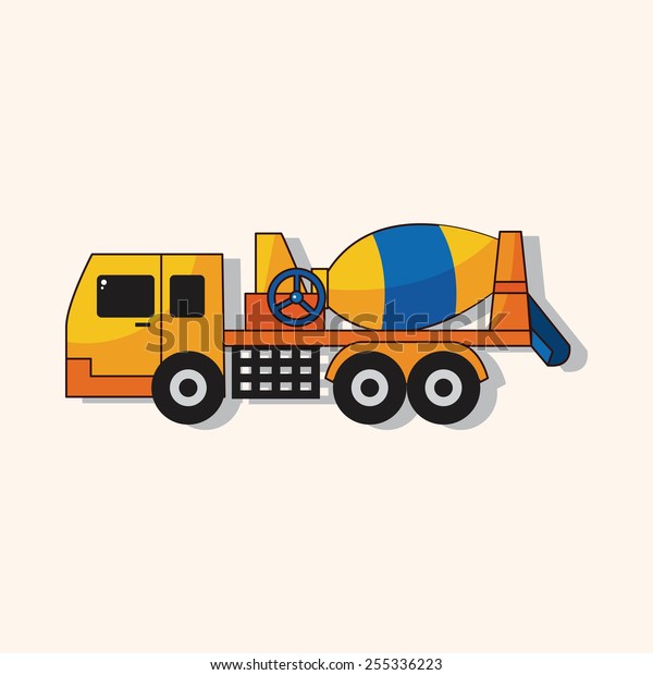 Cement mixer trucks theme\
elements