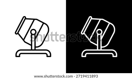 Cement Mixer White Icon Set Design