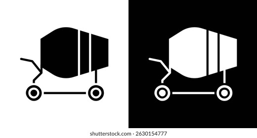 cement mixers icon concept, vector illustration