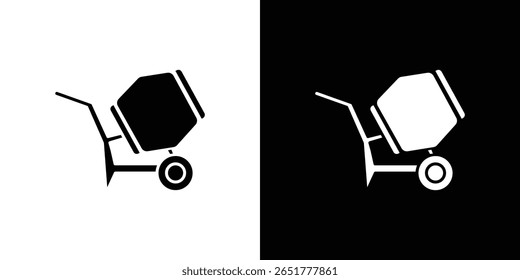 cement mixers icon of a flat style vector