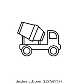 Cement mixers icon Isolated flat vector in outline