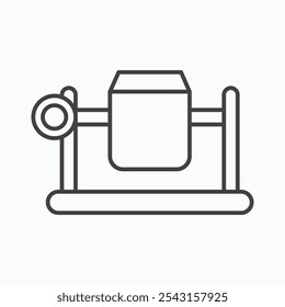 Conjunto de ícones de misturadores de cimento. ilustração vetorial.