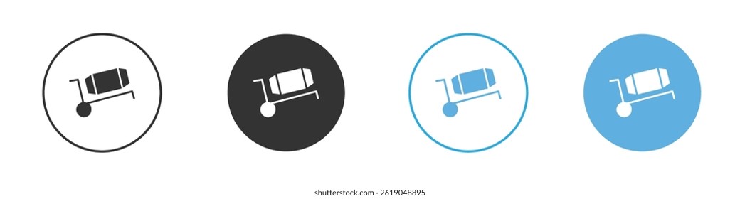 cement mixers icon simple flat vector icon pack