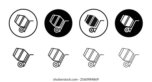 Cement mixers icon Symbol mark in filled style