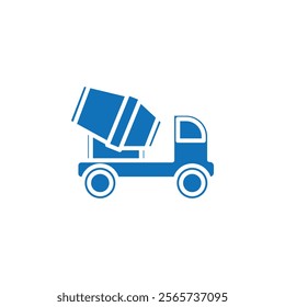 Cement mixers icon Thin line illustration set