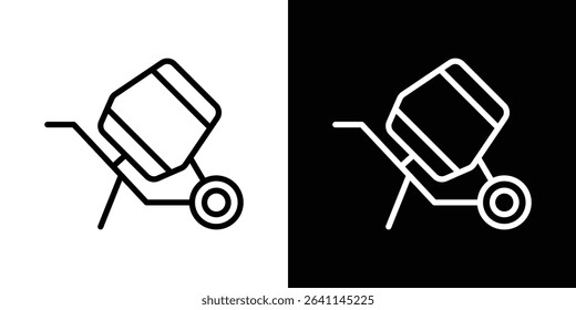 cement mixers icon vector simple element illustration editable