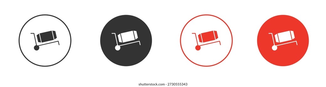 Symbol für Zementmischer. Webvektordesign