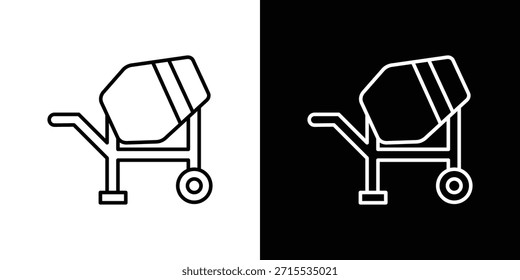 iconos de mezcladores de cemento para Elementos UI. Ilustración vectorial de alta calidad.