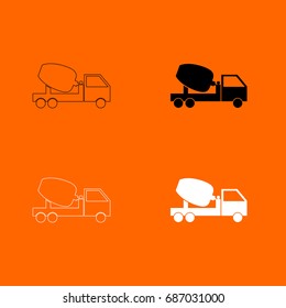 Cement mixers truck icon .