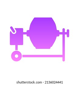 Diseño de iconos de gradiente de glifo de mezcla de cemento