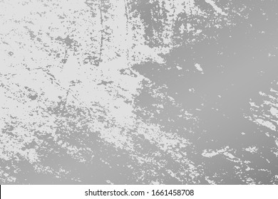 Cement overlay background. Distress Grey Grainy Texture. Beton grunge backdrop. Empty Weathered Concrete wall Element. EPS10 vector.
