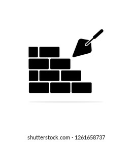 Cement Plaster Construction icon. Vector concept illustration for design.