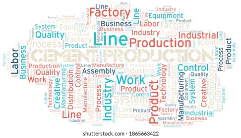 La nube de palabras de Cement Production se crea sólo con texto.