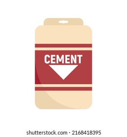 Cement sack icon. Flat illustration of cement sack vector icon isolated on white background