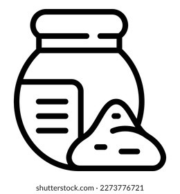 Cement sack icon outline vector. Stone design. Wood home