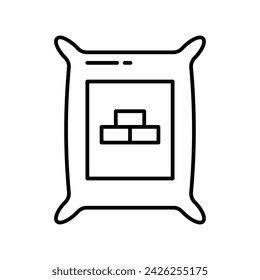 Cement Sack icon vector strock illustration