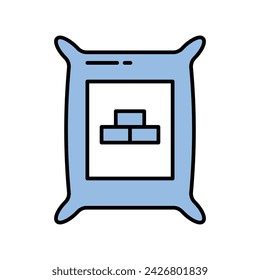 Icono de saco de cemento ilustración vectorial