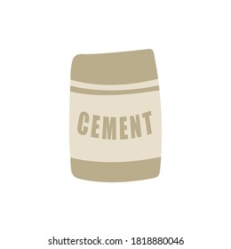 Cement sack vector isolated on white background