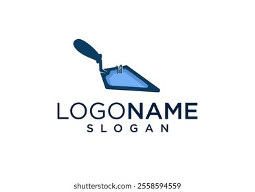 cement scoop and swimming pool vector logo. swimming pool repair and maintenance logo. swimming pool renovation and construction logo.