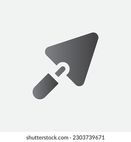 Símbolo de icono de construcción de cuchara de cemento vector de ilustración