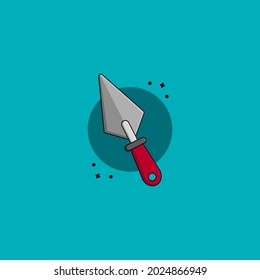 Cement spoon type cartoon illustration