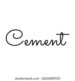 cement text for T-shirt and other use on white  background.