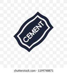 Cement transparent icon. Cement symbol design from Construction collection. Simple element vector illustration on transparent background.