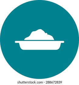 Cement tray, tray, dish icon vector image. Can also be used for construction, interiors and building. Suitable for use on web apps, mobile apps and print media.