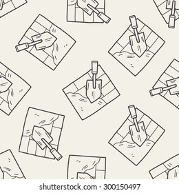 cement trowel doodle seamless pattern background