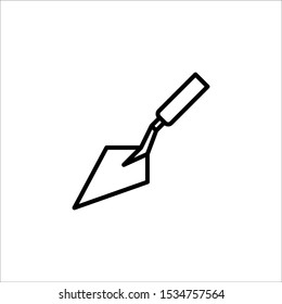 Cement Trowel Tool Isolated On White Background In Vector Icon Eps10
