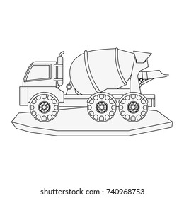 cement truck heavy machinery construction icon image 