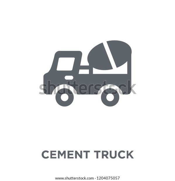 Cement\
truck icon. Cement truck design concept from  collection. Simple\
element vector illustration on white\
background.