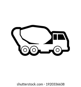 Cement truck icon design template vector isolated illustration