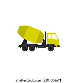 Cement truck icon design template vector isolated