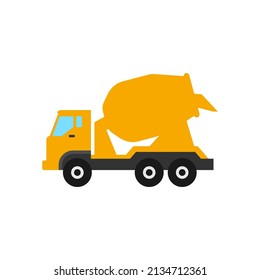 Cement truck icon design template vector isolated illustration