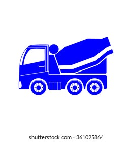 cement truck icon on white background for web and application vector illustration 
