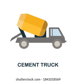 Cement Truck icon. Simple element from construction collection. Creative Cement Truck icon for web design, templates, infographics and more